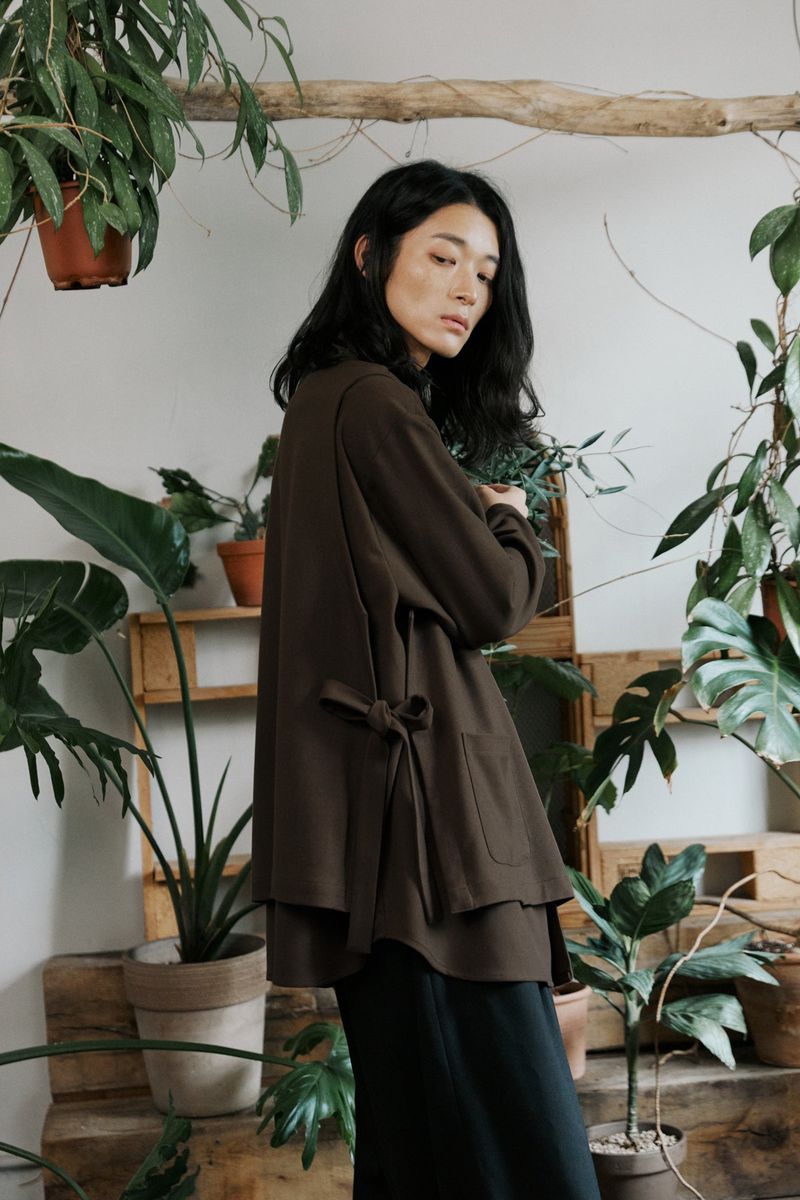unisex shirts vest brown