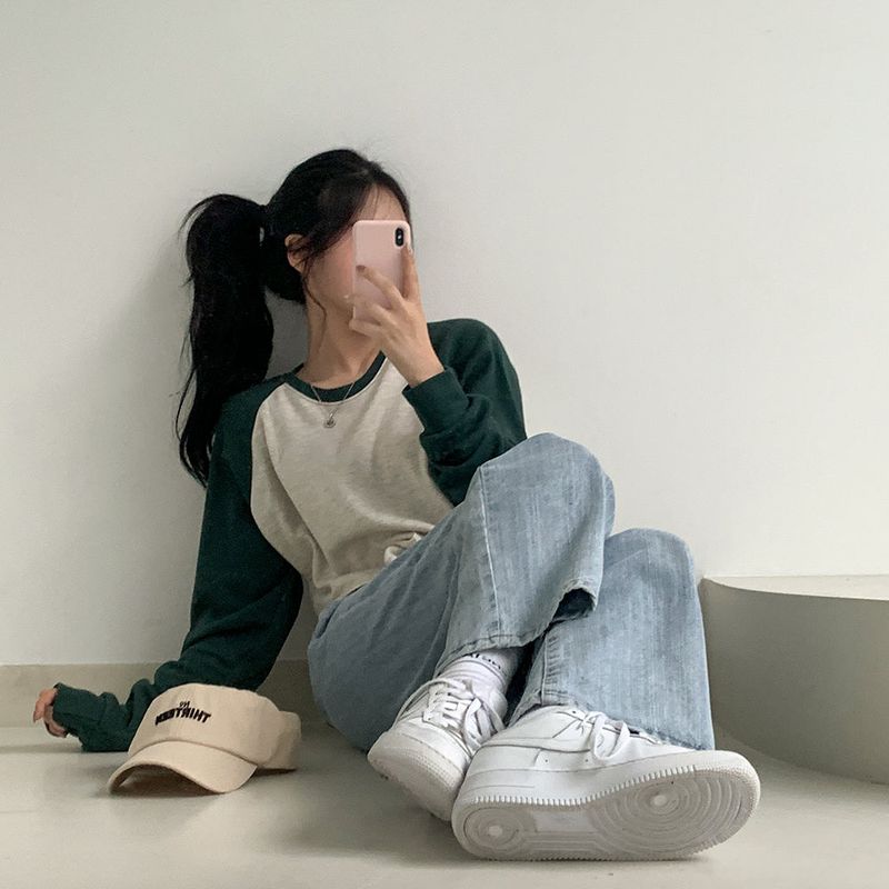 Nagrang Raglan Color Matching Sweatshirt