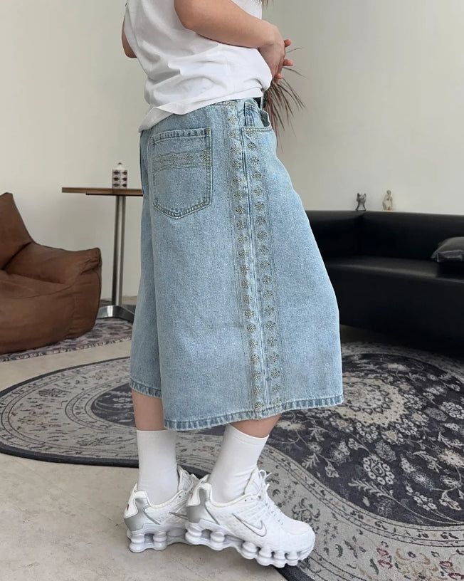 Mark Ethnic Bermuda Denim Pants