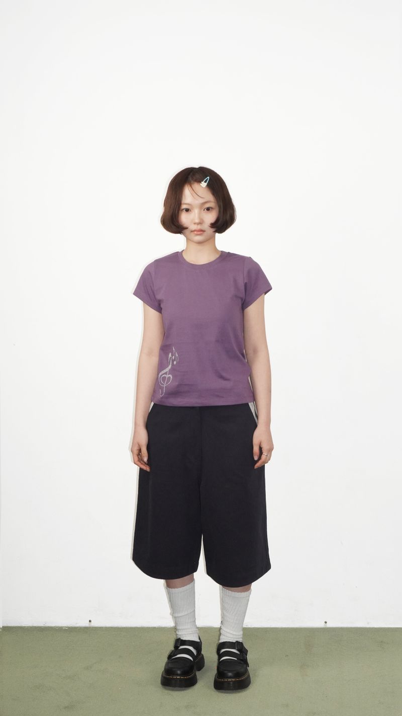 MUSIC NOTE HOTFIX T-SHIRTS PURPLE