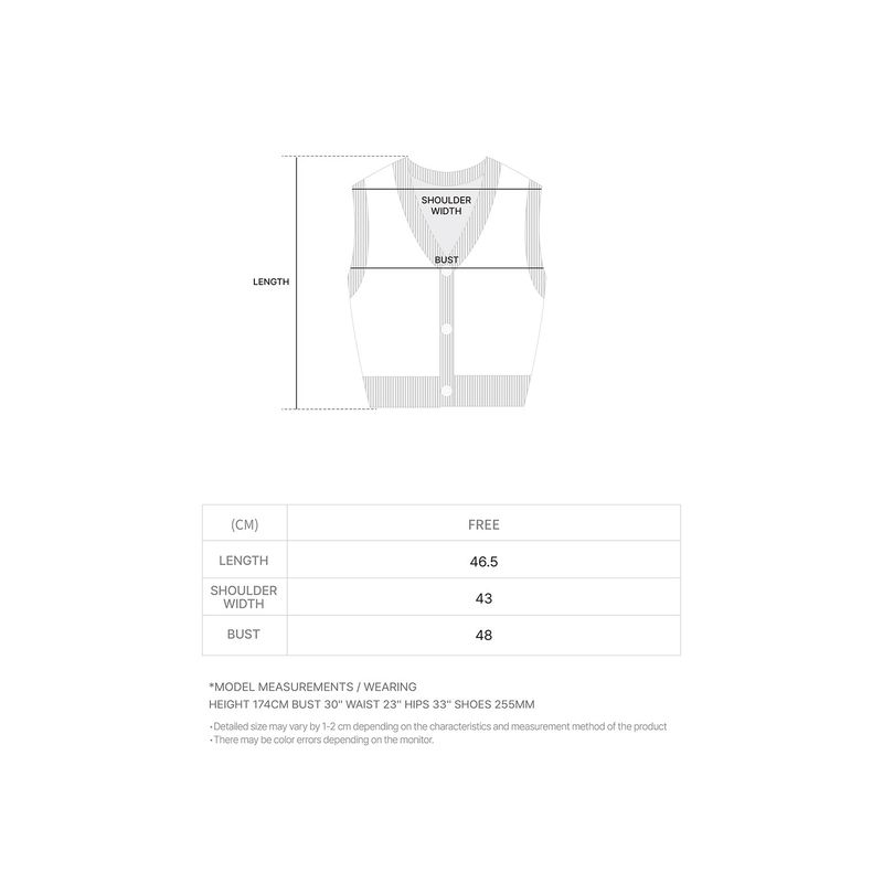 Nordic Knit Button Vest (IVORY)