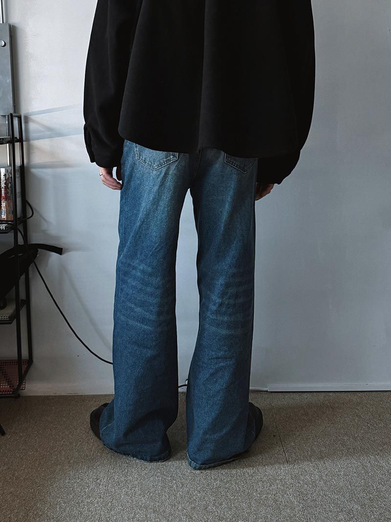 Awesome Super Long Wide Denim Pants (5color)