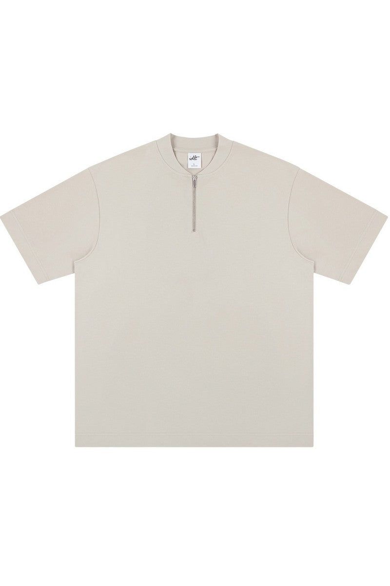 Zip Henley Cotton Tee