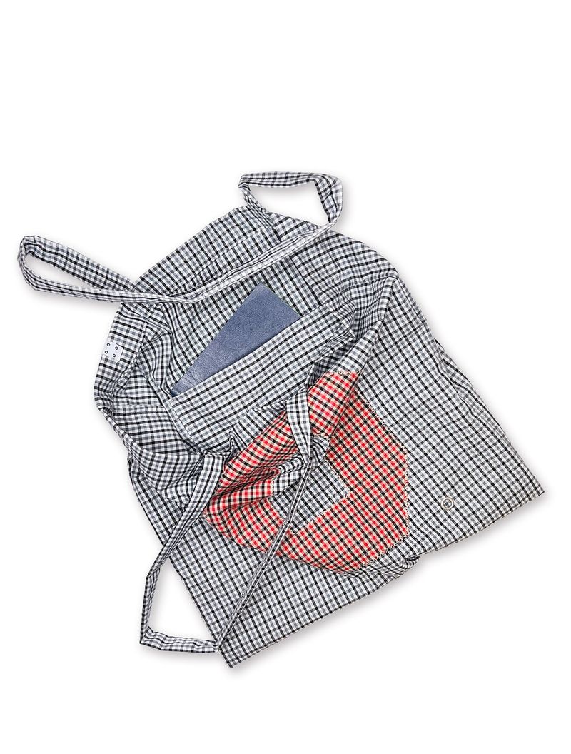 0 Applique Check Eco Bag / Black