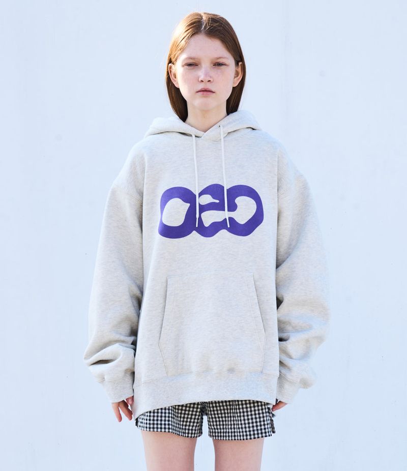 CEC GRAPHIC LOGO HOODIE(OATMEAL/기모)