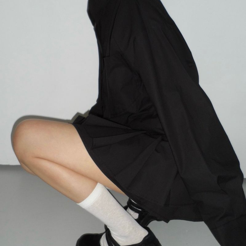 Pleated Wrap Shirt Set - 2colors