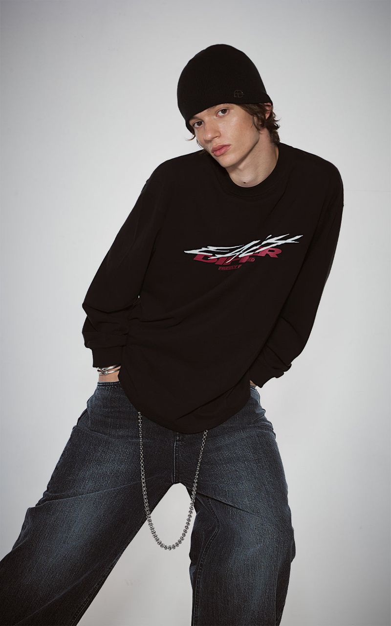 GRAFFITI LONG SLEEVE_BLACK