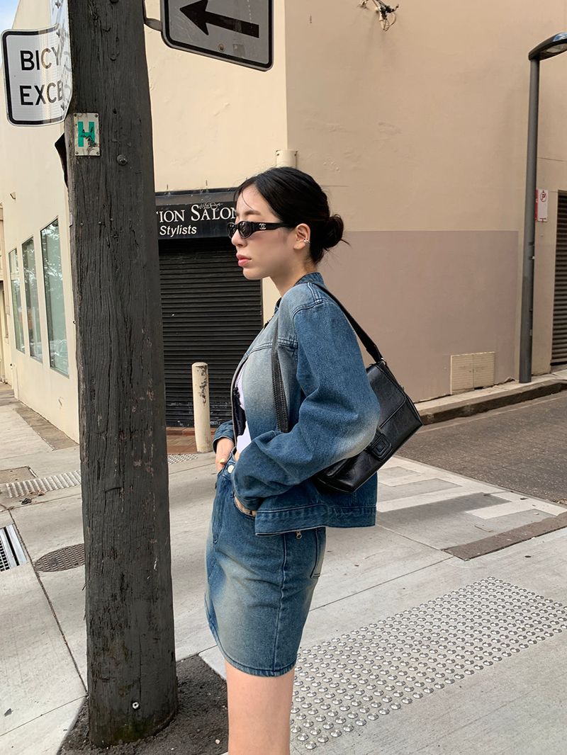 [MADE] Dune Y2K denim mini skirt