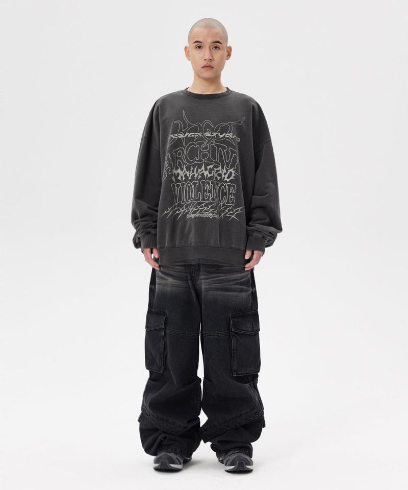 MULTI-LOGO PIGMENT SWEATSHIRT