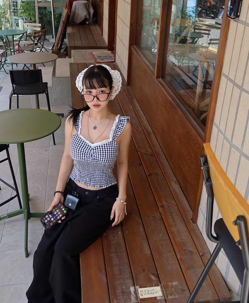 Coloring Gobang Checkered Lace Tripe Shushu Scrunch