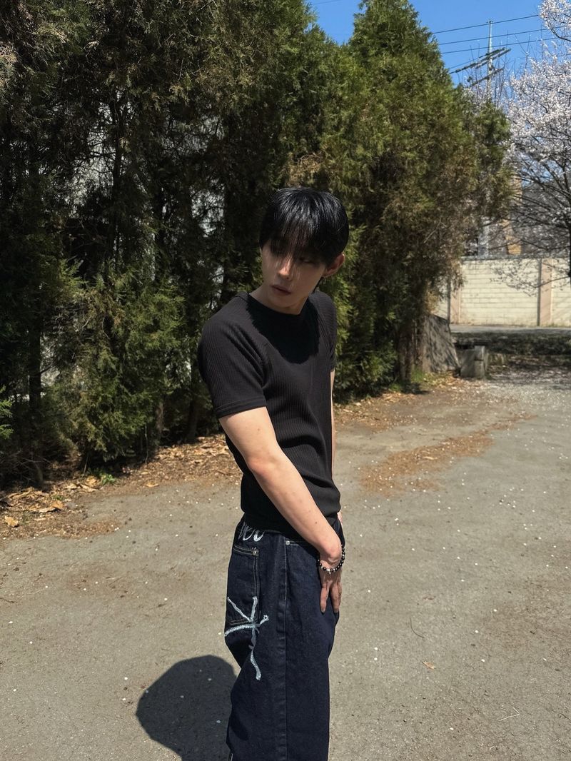 Esther Lettering Denim Pants 3C