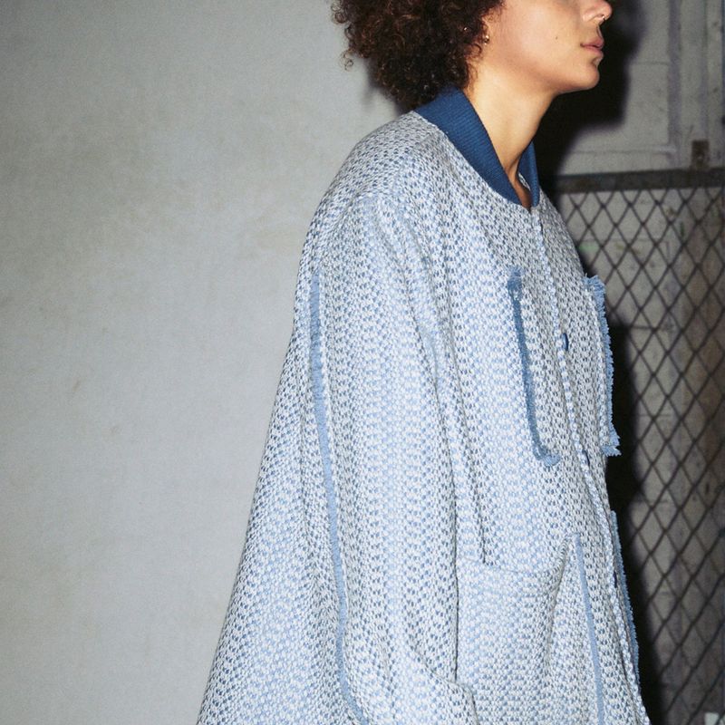 FRINGE DETAIL JACQUARD JACKET