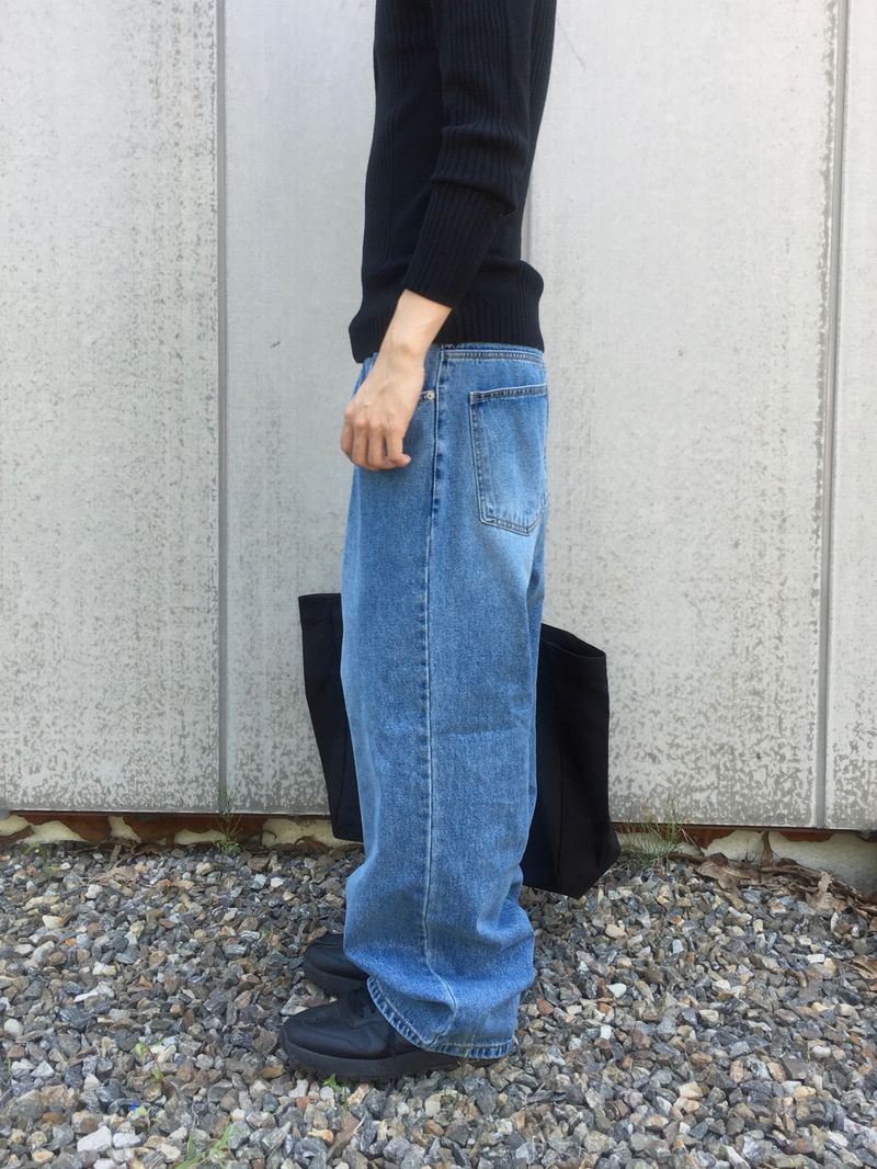 スノー ウォッシュド ワイド デニムパンツ 4C