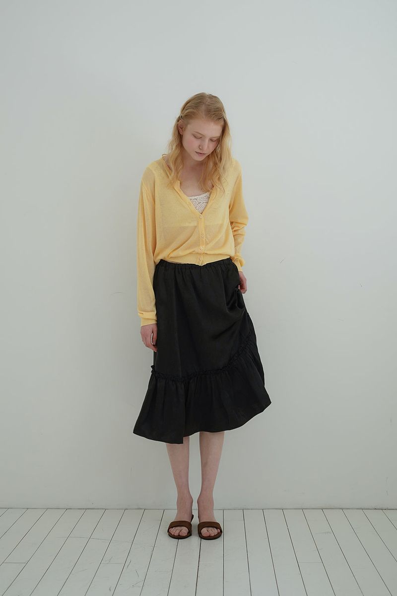 Airy summer cardigan_yellow
