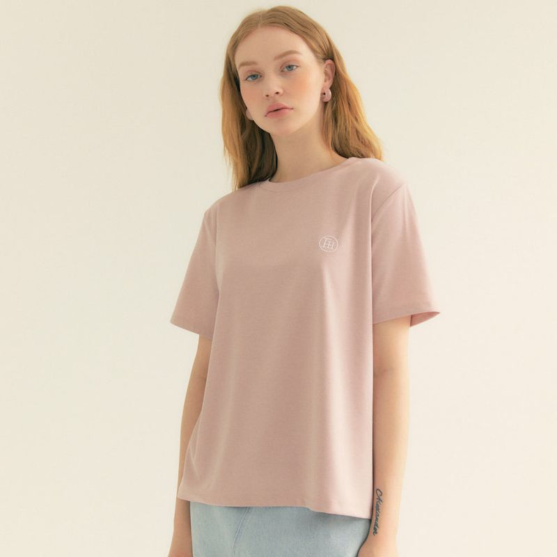 FREIHEIT(フライハイト)の「Standard Logo Ronud Neck T-shirt (Pink)(Tops)」