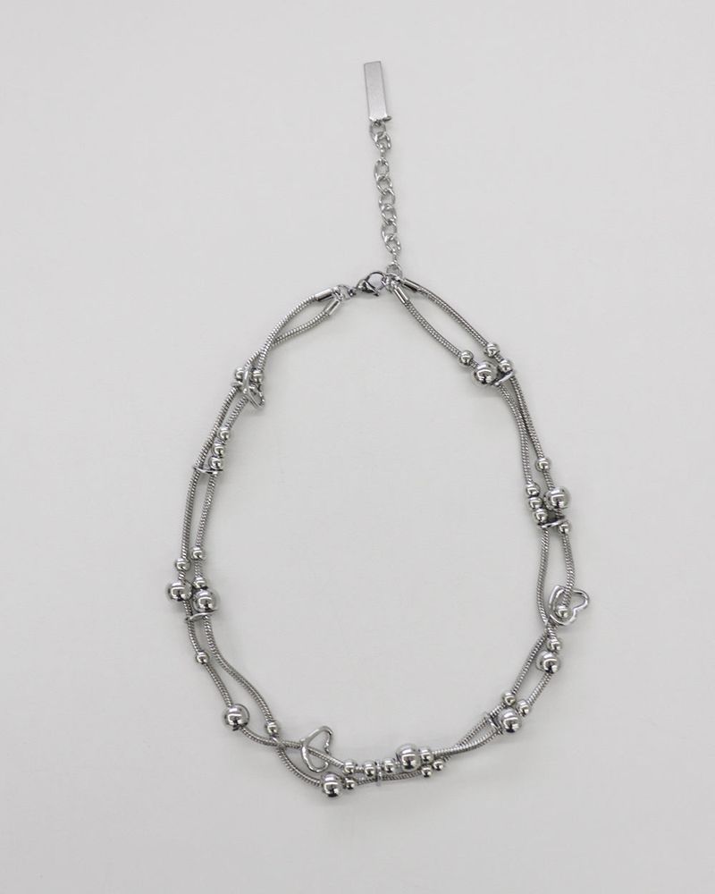 Newme Silver Ball Chain Necklace