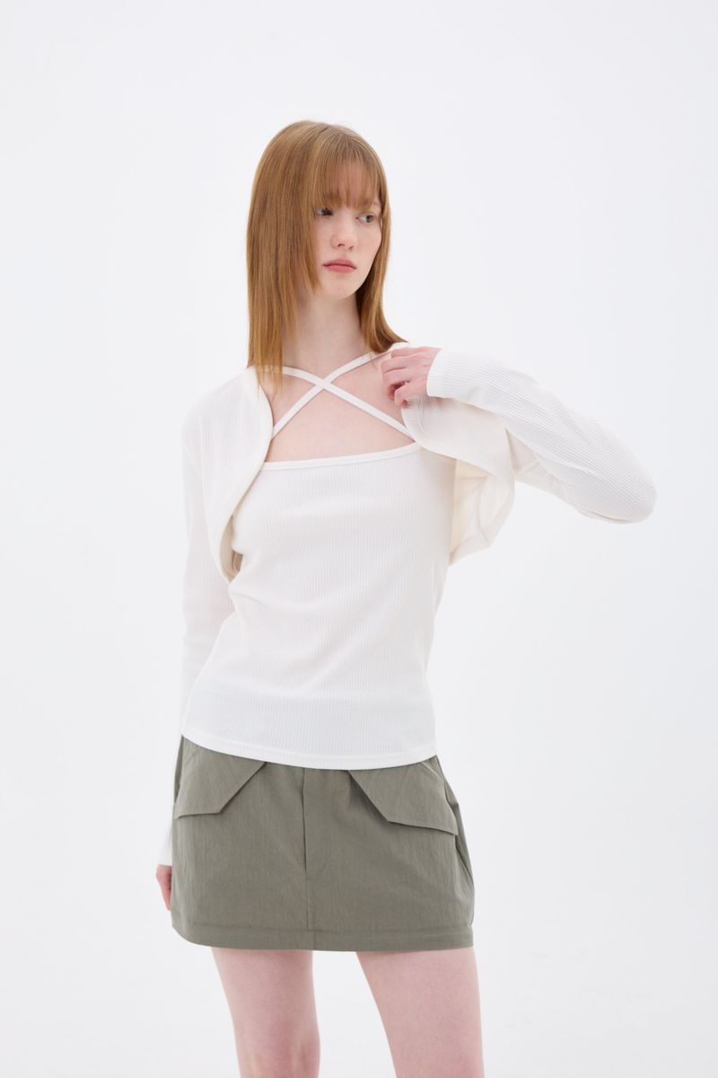 ARIOSO BOLERO SET / WHITE