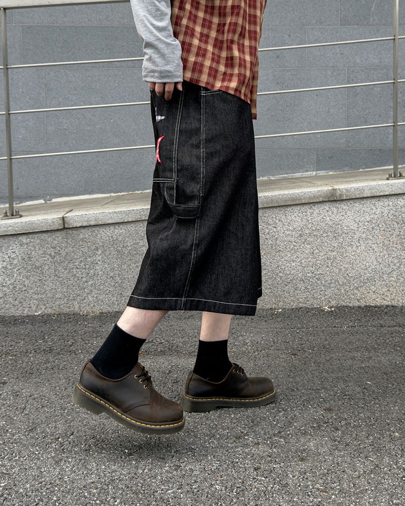 Stel Patch Bermuda Denim Pants