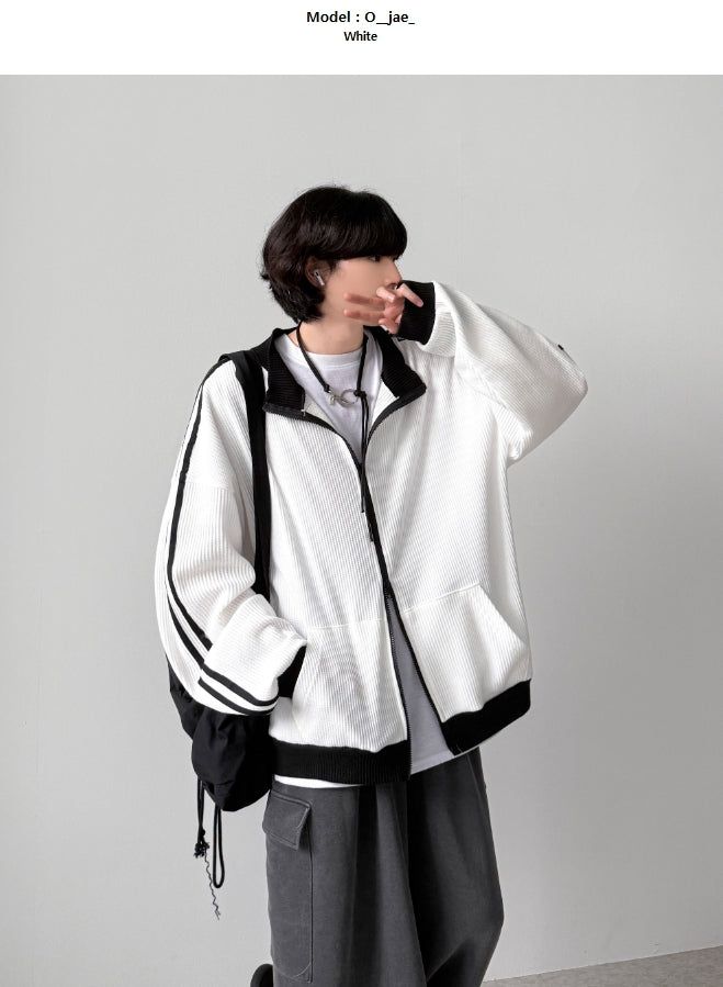Keria Waffle Track Zip-up