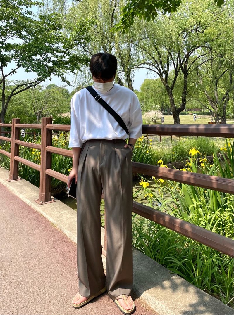  MINE MINMAL TWO TUCK WIDE SLACKS(3COLOR)