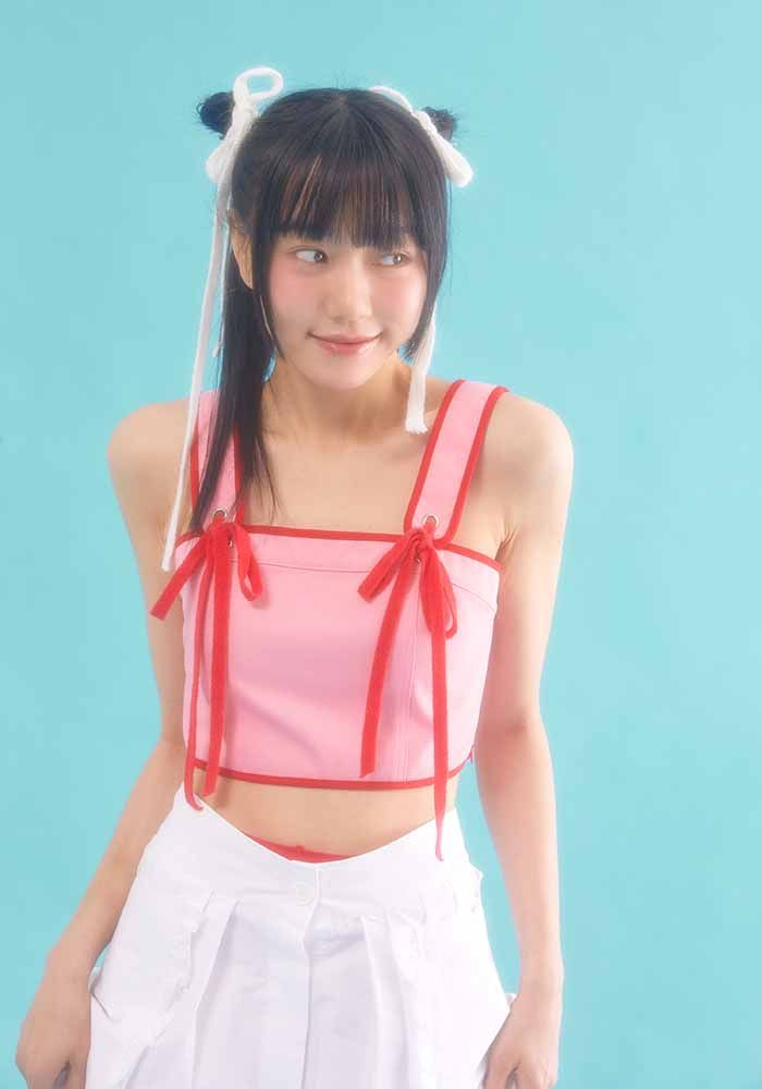 nefnef（ネプネプ）の「ribbon bustier_pink（Tops）」