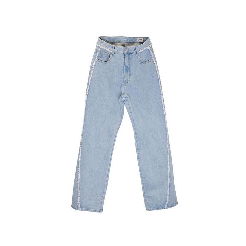 nought(ノウト)の「Curved Side Line Denim / Light Blue(Pants)」