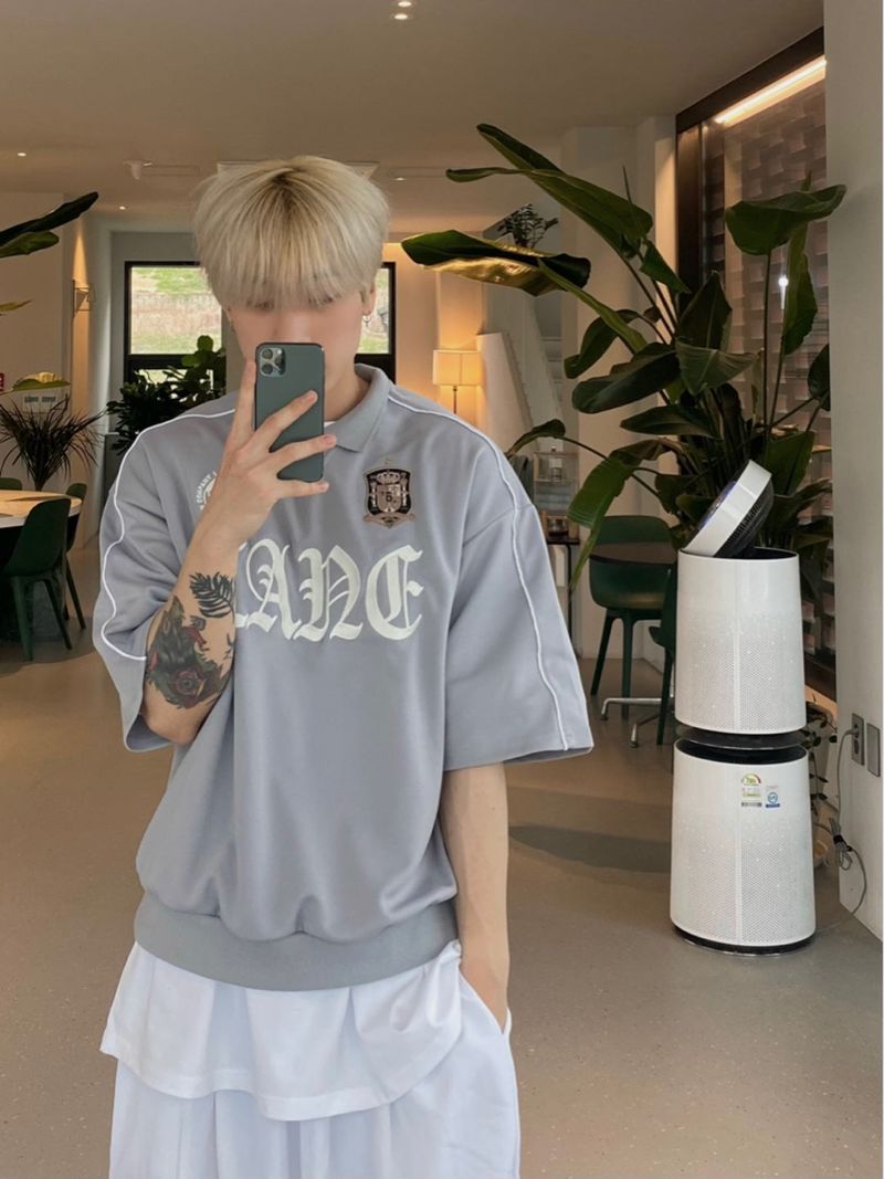 Collar jersey short sleeve sweatshirt mtm 2C