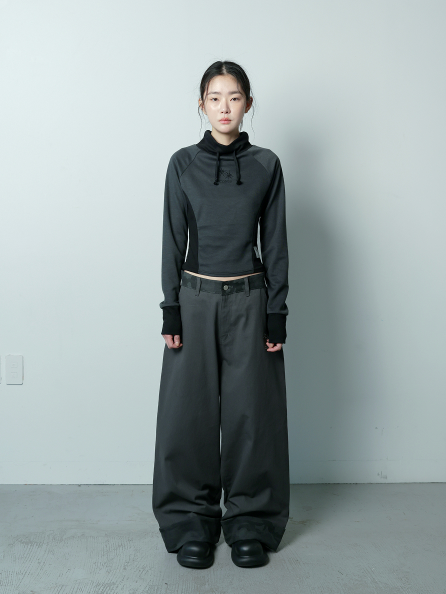 RICENE CAMO ROLL UP COTTON PANTS
