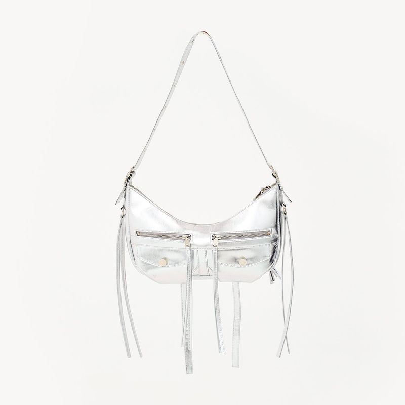 Silver Hobo Bag
