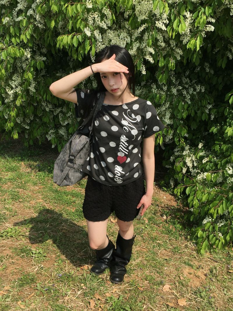 Popo Boucle banding short pants (3c)