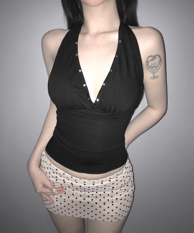 stud halter top (4colors)