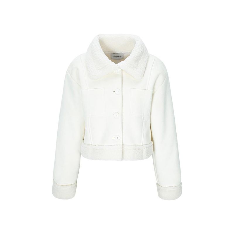 Bellialeu（ベルリアル）の「FLUFFY SHEARING COAT-IVORY（Jackets/Outerwear）」