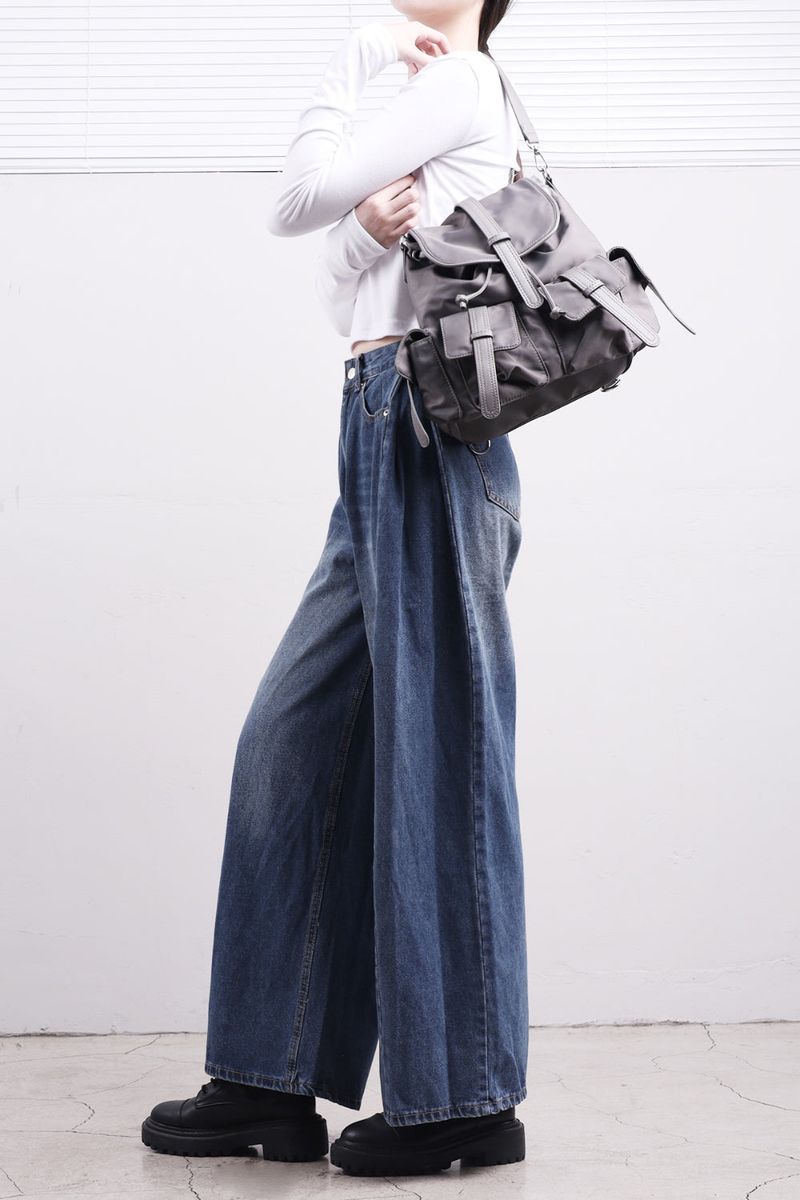 Diora Leather Two Pocket Backpack