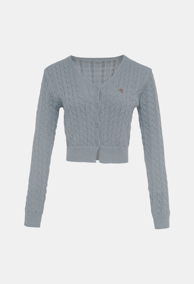 Lauren Cable Crop Cardigan