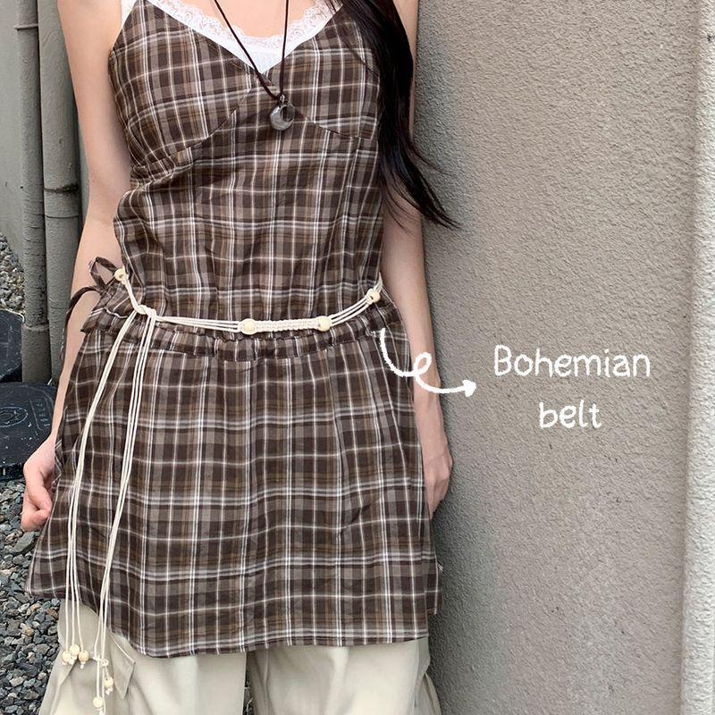 Kami Ethnic Wood Strap Knot String Belt