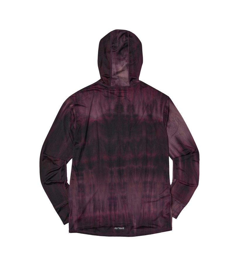 Air Vent Tie-Dye Racing Finger Watch-Hole Hood Sleeve (Plum)