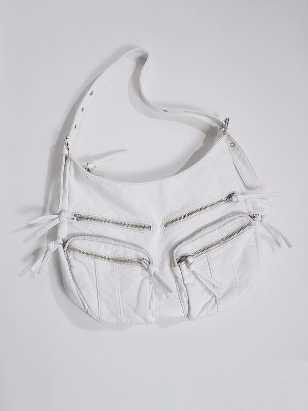 Vintage Pocket Leather Shoulder Bag