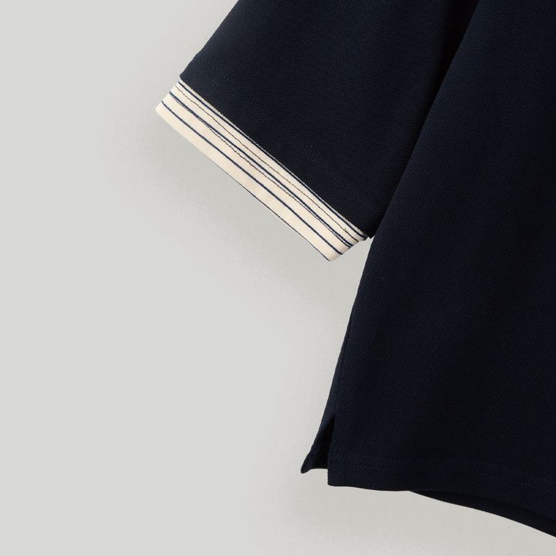 Navy Layered PK Tee