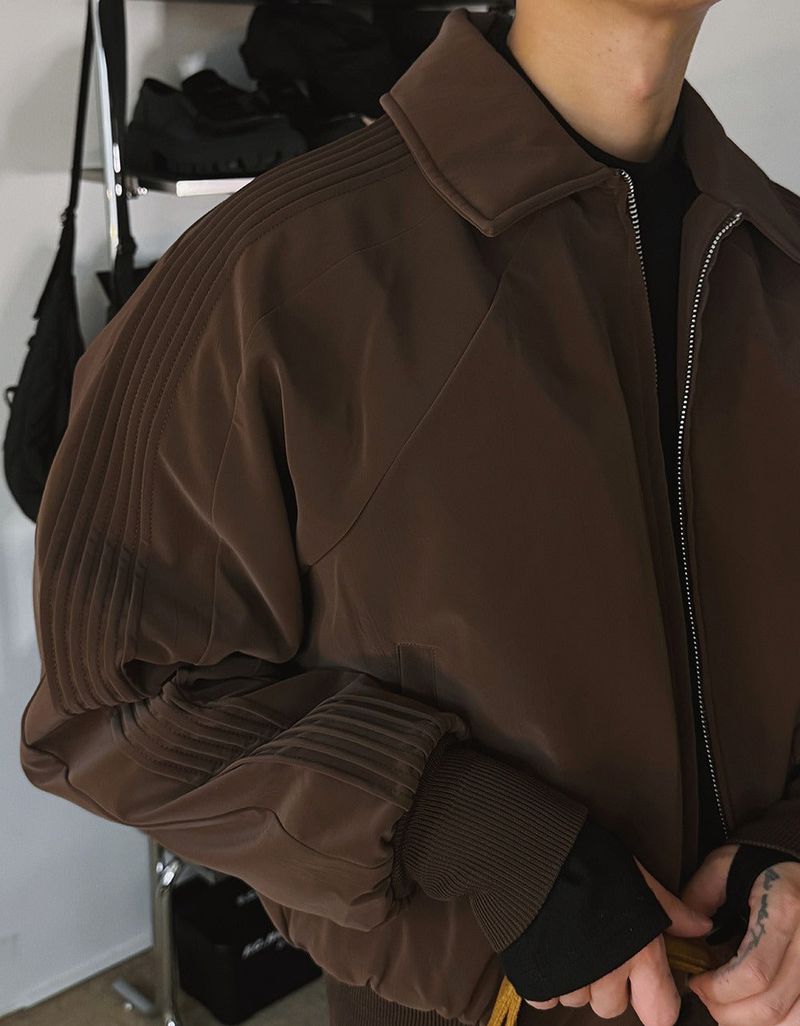 ASCLO Glossy Winter Track Padded Blouson (3color)