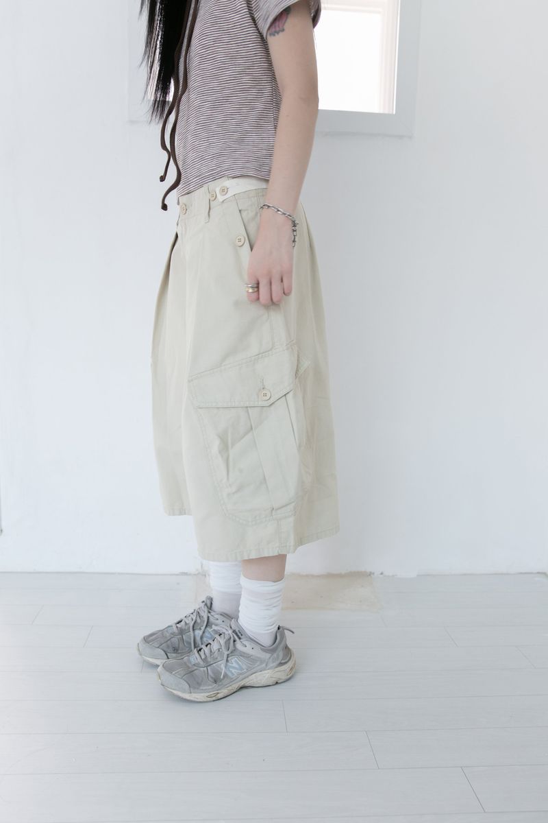 cargo bermuda pants(2colors)