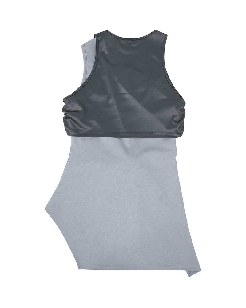 Chain Link Layered Top _ Grey