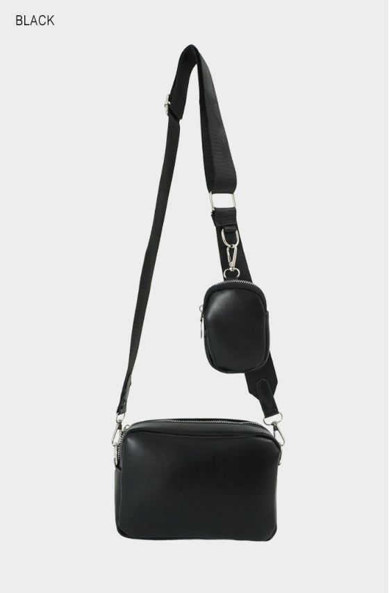 Minimal cross bag (with mini pouch)