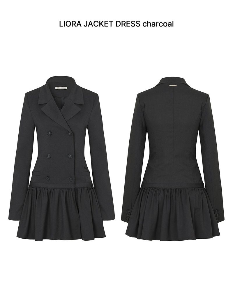 LIORA JACKET DRESS charcoal