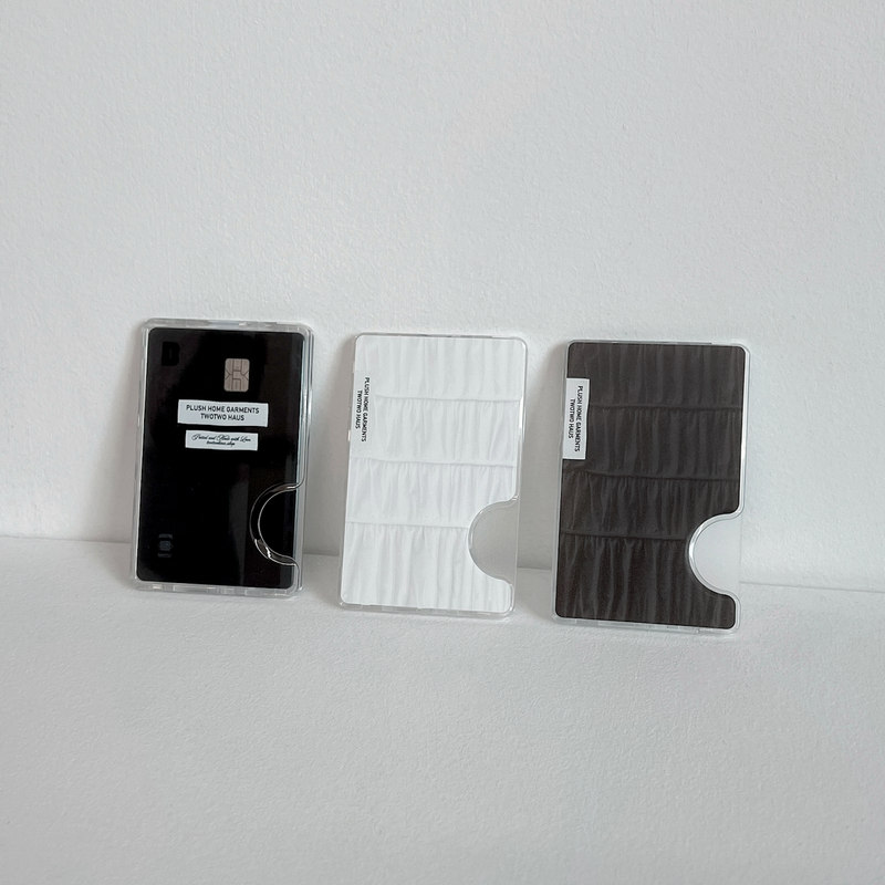 shirring card holder - black