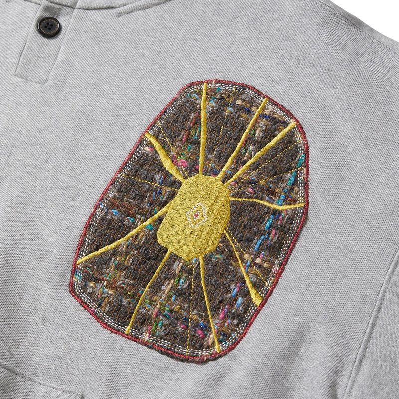 Boiling patched hoodie / Melange gray