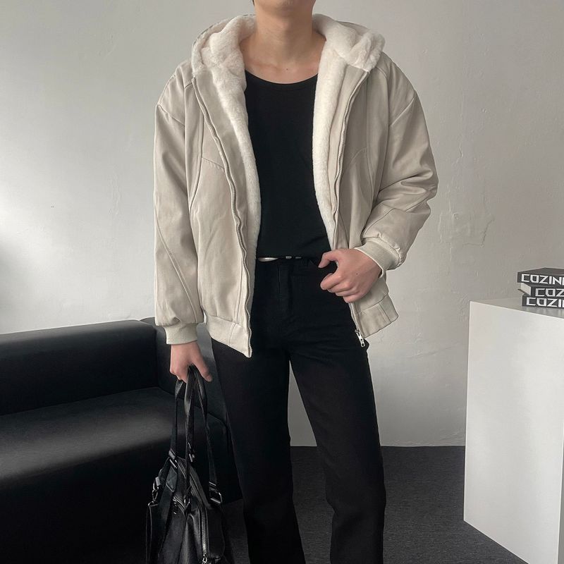 Mink fur lining hooded jacket (2colors/DP21917)
