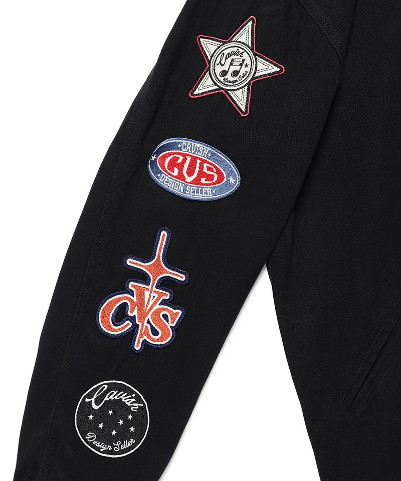 WASHED PATCHWORK JACKET BLACK(CV2EFUB931A)