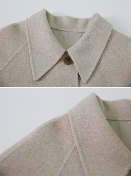 [SHOPPERMADE] ハンドメイドシングルロングウールコート (3color)