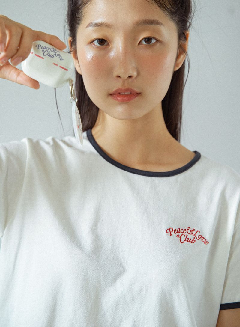Peace&Love*Club Ringer T-shirt