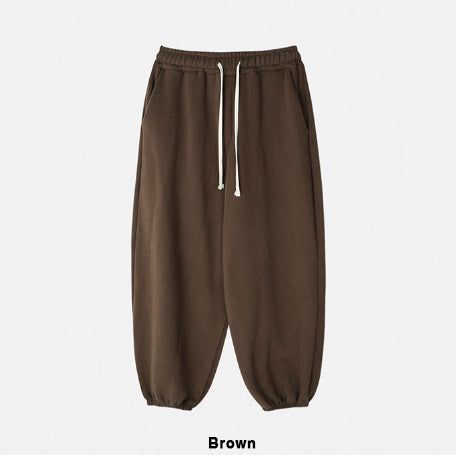 Dion sheepskin wide jogger pants